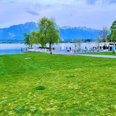 Schoene Ferienwohnung Mit Seeblick Thun Exterior photo