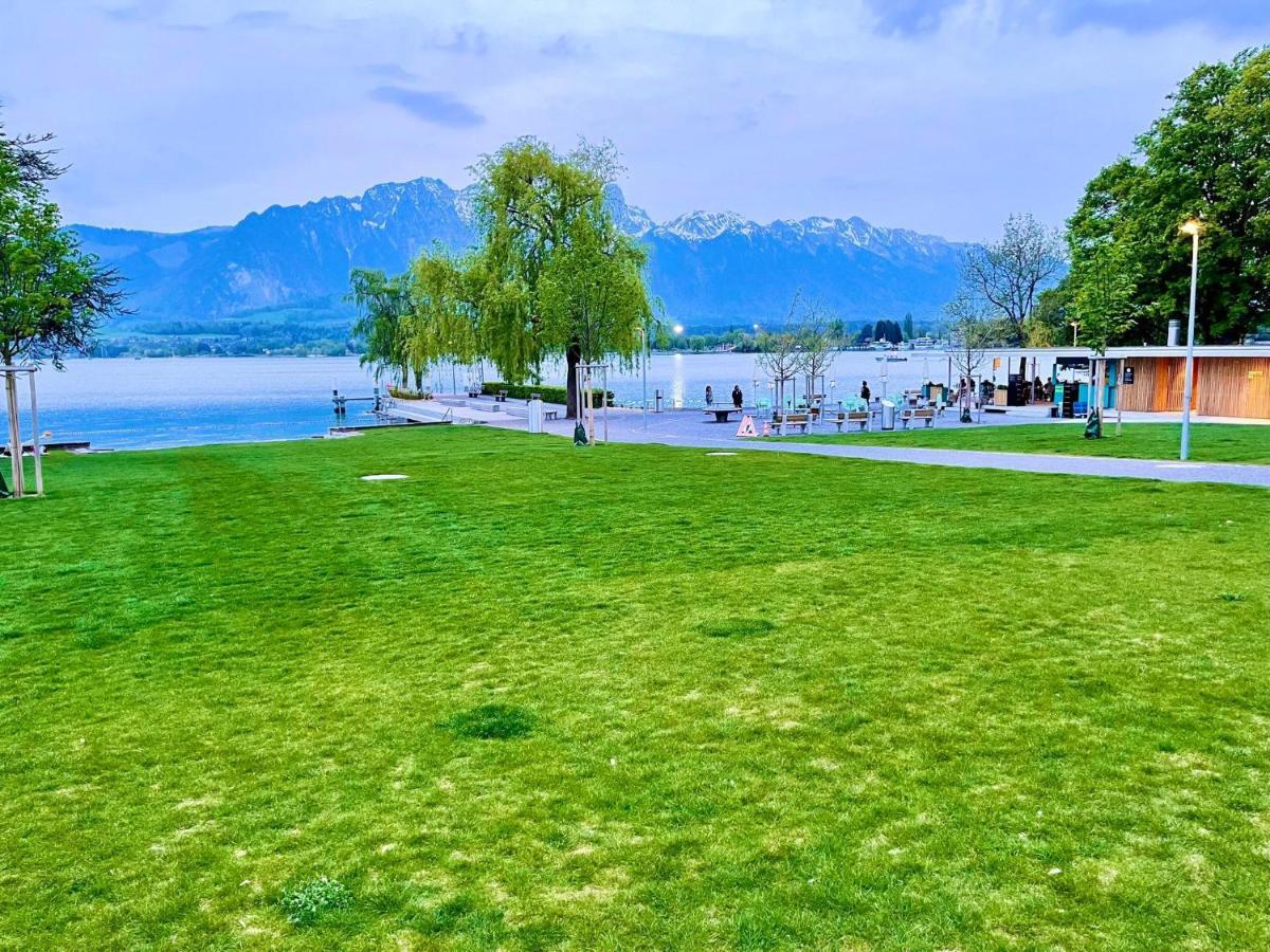 Schoene Ferienwohnung Mit Seeblick Thun Exterior photo